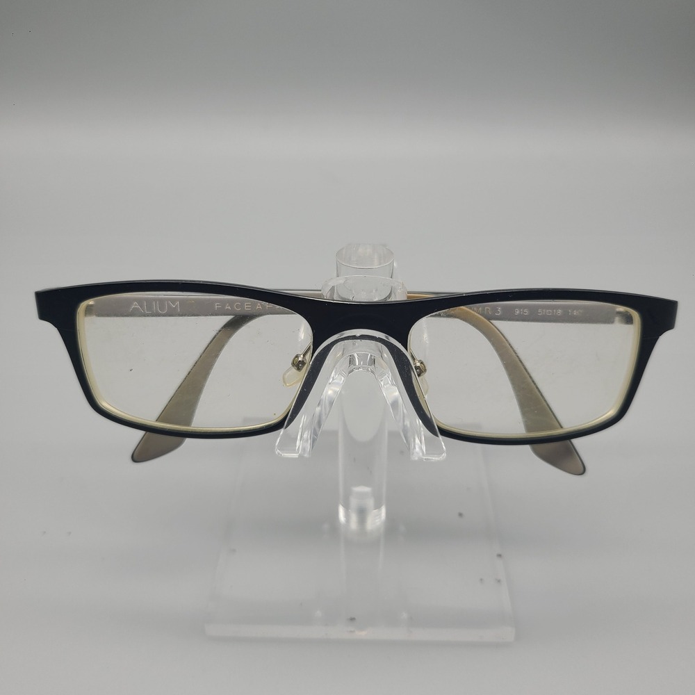 Face a Face Paris Alium R 3 Eyeglasses Black Grey Rectangular Frames 51-18-140